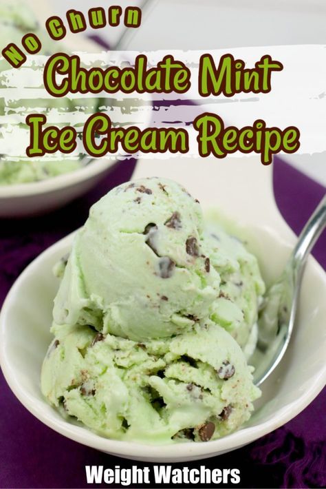 Zucchini Ice Cream, Weight Watchers Ice Cream, Low Calorie Ice Cream Recipe, Mint Ice Cream Recipe, Low Cal Ice Cream, Greek Yogurt Ice Cream, Low Calorie Oatmeal, Ww Sweets, Low Calorie Ice Cream