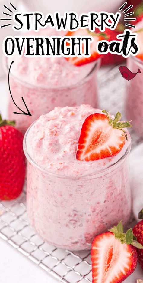 Overnight Oats Vegan Healthy, Simple Overnight Oats Recipe, Simple Overnight Oats, Overnite Oats, Oatmeal Overnight, Overnight Oats Recipe Easy, Oats Recipes Breakfast, Strawberry Overnight Oats, Best Overnight Oats Recipe