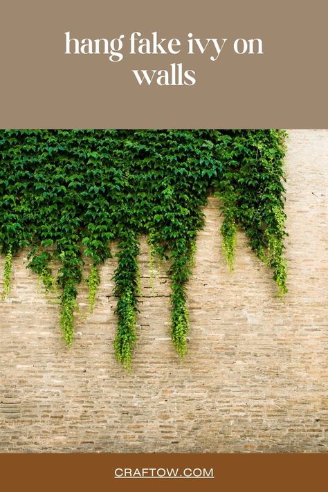 hang fake ivy on walls Diy Ivy Wall, Diy Crafts To Do At Home, Fake Ivy, Ivy Wall, Home Board, Upcycled Home Decor, Elegant Look, Diy Crafts To Do, Fun Activities For Kids