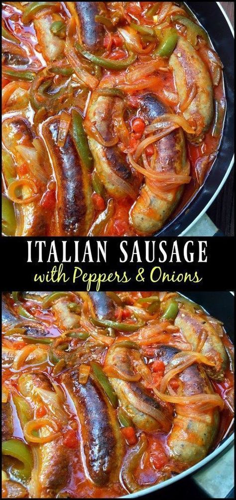 Sausage Peppers And Onions, Cooking Steak, Italian Sausages, Sausage Sandwiches, Italian Sausage Recipes, Sausage Dishes, Hot Sausage, Paleo Crockpot, Sweet Italian Sausage