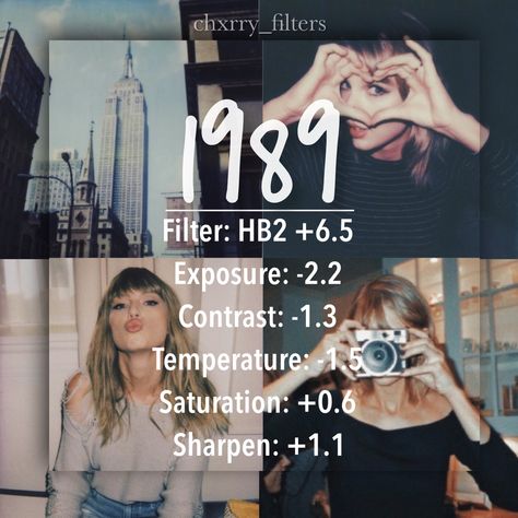 Taylor Swift Filter Photos, Vsco Photo Edits, 2014 Filter Tutorial, 1989 Taylors Version Aesthetic, Vsco Editing Ideas, Taylor Swift Edits Pictures, Vsco Filters Aesthetic, Taylor Swift Filter, Vsco Filter Ideas