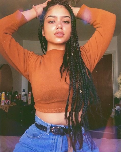 Posing like my life depends on it Girls Braids, Box Braids Hairstyles, Curly Hairstyles, Black Girls Hairstyles, Braid Styles, Box Braids, Hair Trends, Girl Hairstyles, Hair Inspiration