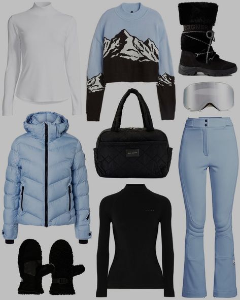 Ski Astetic Outfit, Skiing Fashion Outfits, Skiing Fits, Colorado Fits, Ski Trip Essentials, Ski Outfits For Women, Mode Au Ski, Ski Outfit For Women, Ski Fits