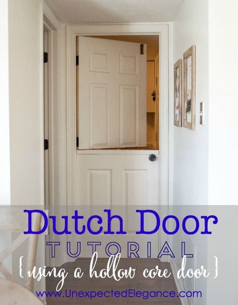 How to make your hollow core doors look expensive when you're on a budget. Dutch Doors Diy, Hollow Core Door, Split Door, Half Doors, Hollow Core Doors, Kids Rooms Diy, Baby Gates, Bedroom Remodel, Dutch Door