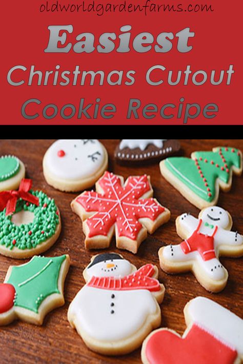 Cookie Cutout Recipe, Cutout Cookie Recipe, Cookies No Chill, Christmas Cutout Cookie Recipe, Cutout Cookie, Christmas Sugar Cookie Recipe, Christmas Cutout Cookies, Cut Out Cookie Recipe, Cutout Cookies