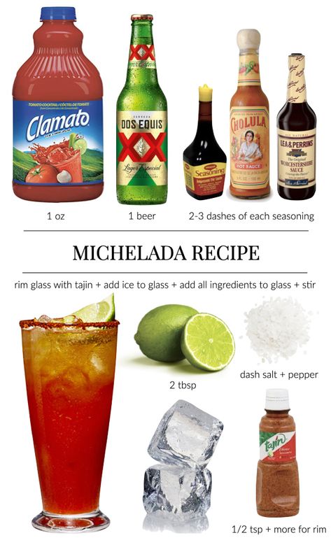 Mexican Michelada Recipe, Authentic Michelada Recipe, Tamarindo Michelada Recipe, How To Make A Michelada, Easy Michelada Recipe, Clamato Michelada Recipe, Homemade Michelada Mix Recipe, Spicy Michelada Recipe, How To Make Micheladas