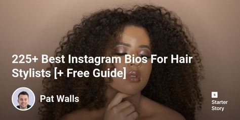 225+ Best Instagram Bios For Hair Stylists [+ Free Guide] - Starter Story Best Instagram Bios, Instagram Bios, Hair Business, Makeup Services, Beauty Parlor, Love Your Hair, Business Hairstyles, Hair Stylists, Makes You Beautiful