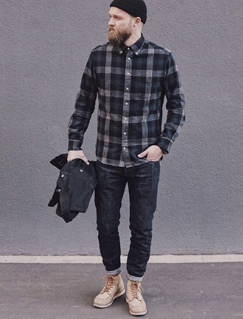 Casual Hipster Outfits Men, Rugged Office Outfit Men, Flannel Shirt Outfits Men, Mens Flannel Shirt Outfit, Lumberjack Style Men Outfits, Hipster Guy, Hipster Outfits Men, Flannel Shirt Outfit, Lumberjack Style