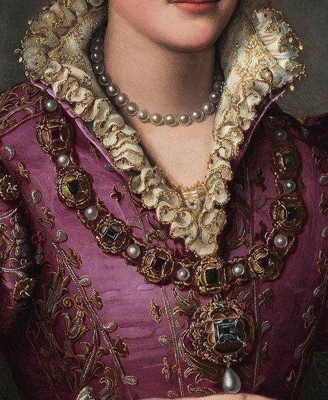 16th Century Fashion, Royal Jewels, Clothing Details, Historical Costume, Detail Art, Classical Art, Fashion Editorial, Historical Clothing, Historical Fashion