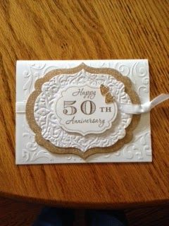 Anniversity Cards, Happy 50th Wedding Anniversary, 50th Anniversary Card, Golden Anniversary Cards, Apothecary Art, 50th Anniversary Cards, Cards Anniversary, Anniversary Cards Handmade, Happy Anniversary Cards