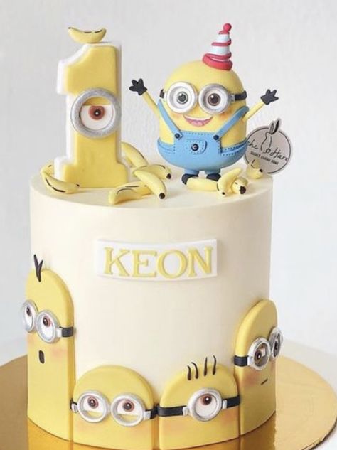 Minions Cake Ideas, Cake Design For Boys, Minion Party Games, Minion Cake Design, Minions Birthday Cake, Minions Birthday Party Decorations, Minions Cupcakes, Minions Birthday Theme, Despicable Me Cake