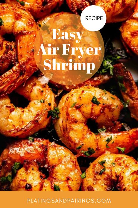 This tasty Air Fryer Shrimp takes less than 10 minutes to make with a handful of flexible ingredients. Cooking perfectly plump and juicy shrimp has never been easier! // recipes easy // frozen Easy Air Fryer Shrimp, Precooked Shrimp Recipes, Frozen Shrimp Recipes, Frozen Cooked Shrimp, Air Fryer Shrimp, Steamed Shrimp, Hungry Eyes, Juicy Shrimp, Frozen Shrimp