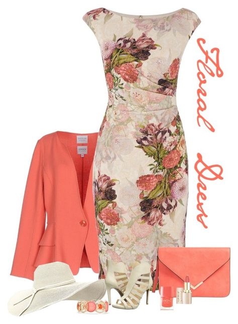 "Floral Dress For Spring" by lorrainekeenan ❤ liked on Polyvore featuring Armani Collezioni, Adrianna Papell, Nails Inc., New Directions and Jessica Simpson Trendy Womens Shoes, Work Attire, Womens Shoes Wedges, Look Chic, A Dress, Look Fashion, Classy Outfits, Beautiful Outfits, Work Outfit