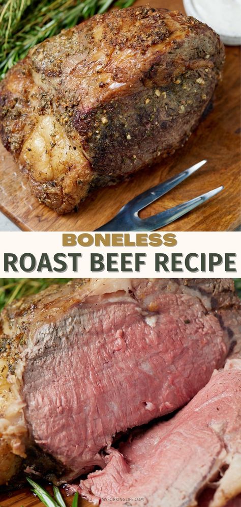 Rolled Roast Beef Recipes, Roast Beef Joints, Boneless Roast Beef Recipes, Boneless Sirloin Roast, Sunday Roast Beef Dinner, Boneless English Roast Recipes, Boneless Beef Chuck Roast Recipes Ovens, Oven Roasted Beef Roast, Boneless Shoulder Roast Recipes