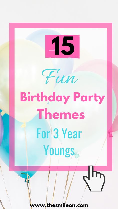 3rd birthday is different. 3 year old toddlers become aware of things and have their preferences. Here are 15 Toddler approved themes for boys and girls as 3rd birthday bash. #birthdayparty, #birthdaypartytheme, #3yearoldbirthdayideas, #3yearoldboys, #3yearoldgirl Yippee I’m Three Party, 3year Birthday Party Ideas Girl, 3yrs Old Birthday Party Ideas, 3 Yr Birthday Party Ideas, Unisex Birthday Party Themes, 3 Year Birthday Theme, Three Year Old Birthday Party Theme, 3 Year Birthday Theme Girl, 3rd Birthday Theme Ideas