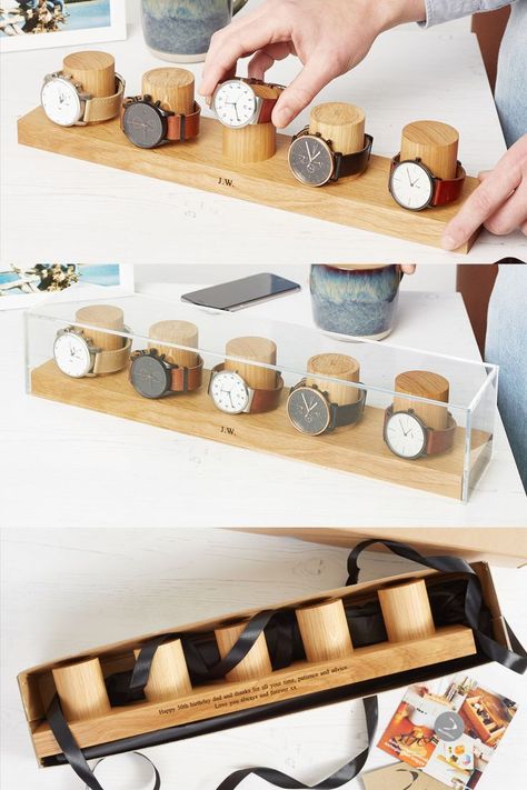 Watch Box Diy, Wood Watch Box, Wood Office, Watch Stand, Watch Holder, Watch Display, Bookshelves Diy, Perfect Style, Diy Box