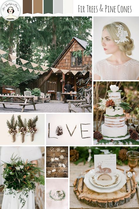 Fir Trees and Pine Cones – A Rustic Winter Woodland Wedding Inspiration Board Pine Tree Wedding, Woodland Wedding Inspiration, Winter Wedding Colors, Winter Woodland, Winter Wedding Inspiration, Winter Wonderland Wedding, Wedding Inspiration Board, Wedding Color Palette, Wonderland Wedding