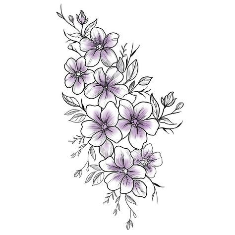 Violet Flower Tattoos, Flower Hip Tattoos, Violet Tattoo, Iris Tattoo, Autumn Tattoo, Tattoos To Cover Scars, Love Affection, The Language Of Flowers, The Subconscious Mind