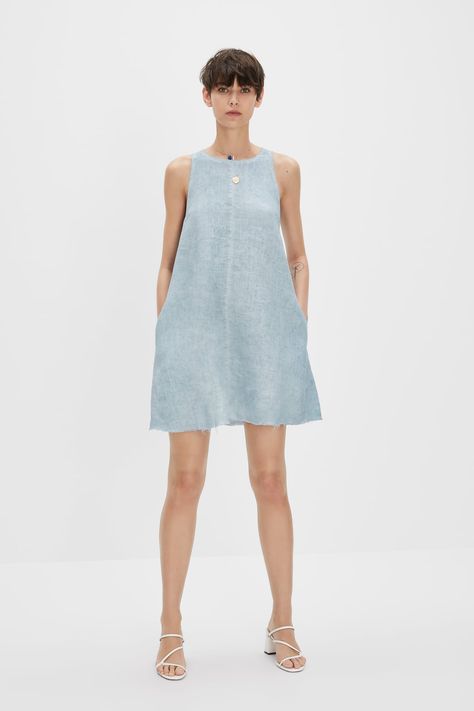 LINEN DRESS Zara Australia, Linen Dress Women, Linen Clothing, Linen Short, Linen Women, Linen Clothes, Linen Dresses, Online Sales, Linen Dress