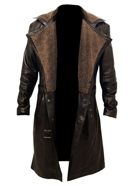 f016e59c7ad8b1d72903bb1aa5720d53desc46393214ri Mens Leather Coats, Brown Trench Coat, Brown Leather Coat, Long Winter Coats, Leather Trench, Long Trench Coat, Leather Trench Coat, Ryan Gosling, Blade Runner