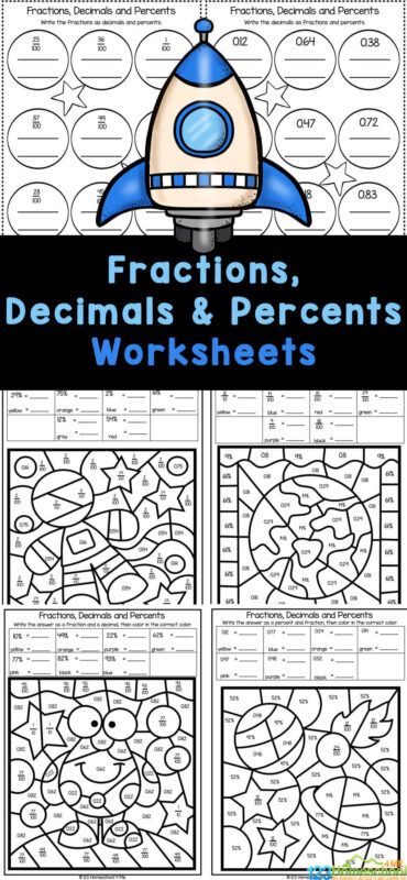 Help kids learn to change numbers between decimal, fraction, and percents with these free printable decimals, fractions, and percents worksheets. These fractions decimals percentages worksheet are perfect for children in 3rd grade, 4th grade, and 5th graders will love learning about fractions, decimals, percents and how to change them with these fun and free printable worksheets. SImply print fraction decimal percent worksheet with multiple different worksheets, children will enjoy learning to c Decimal Games For 5th Grade, Teaching Fractions 4th Grade, Teaching Percentages, Fraction Worksheets Grade 4, Decimals To Percents, Fraction Games For Kids, 5th Grade Math Worksheets, Decimal Fractions, Fractions To Decimals Worksheet