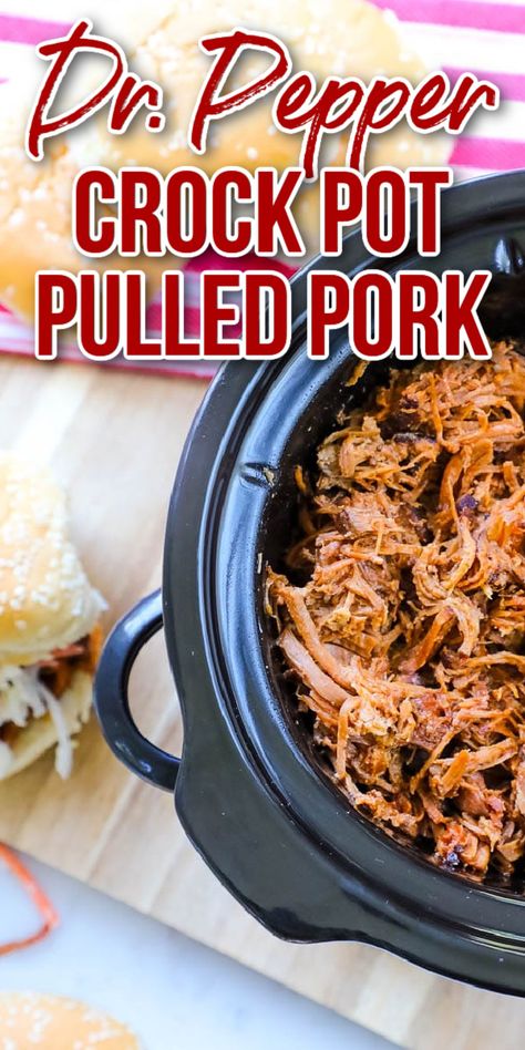 Dr Pepper Pulled Pork Crock Pot, Crockpot Pork Shoulder, Pulled Pork Crock, Easy Pulled Pork Slow Cooker, Crockpot Pulled Pork Bbq, Crock Pot Pulled Pork, Crock Pot Pulled Pork Recipe, Slow Cooker Recipes Pork, Pulled Pork Sliders