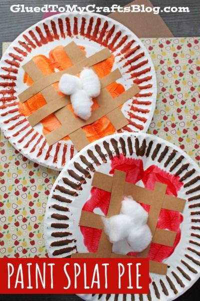 Paint Splat Pie Craft Idea For Kids Thankful Tree Craft, Pie Craft, Turkey Crafts Kids, Time Craft, Thanksgiving Turkey Craft, Pies Art, November Crafts, Paint Splats, Sensory Crafts