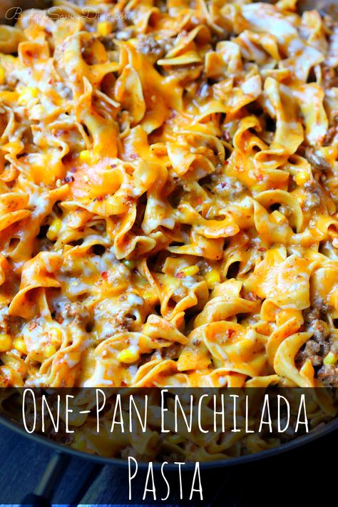 One-Pan Enchilada Pasta Recipe Enchilada Pasta, Pasta Easy, Pastas Recipes, Recipes Quick, Eat Better, Easy Pasta Recipes, Egg Noodles, Easy Pasta, Pasta Recipe