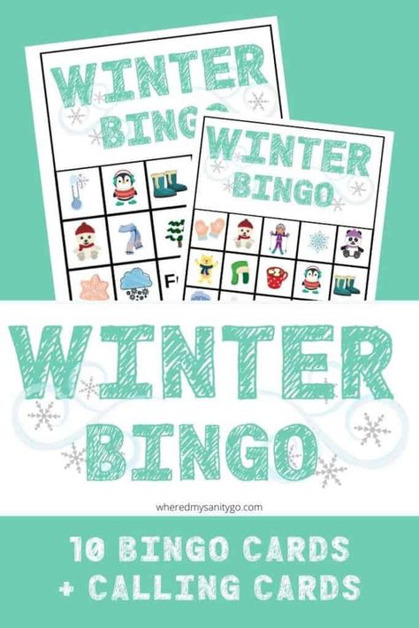 Bingo For Kids Free Printable, Winter Bingo, Bingo Games For Kids, Easy Winter Crafts, Free Bingo Cards, Christmas Bingo Cards, Bingo For Kids, Christmas Bingo, Fun Winter Activities