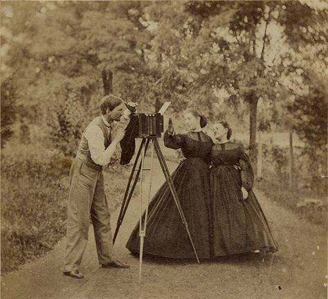 Great sheer dresses too. c. 1865 Mount Savage, Maryland Photographer by Photo_History, via Flickr Fotocamere Vintage, Victorian Photography, Victorian Life, Wild Duck, Antique Photography, Old Photography, Vintage Portraits, Vintage Cameras, Antique Photos