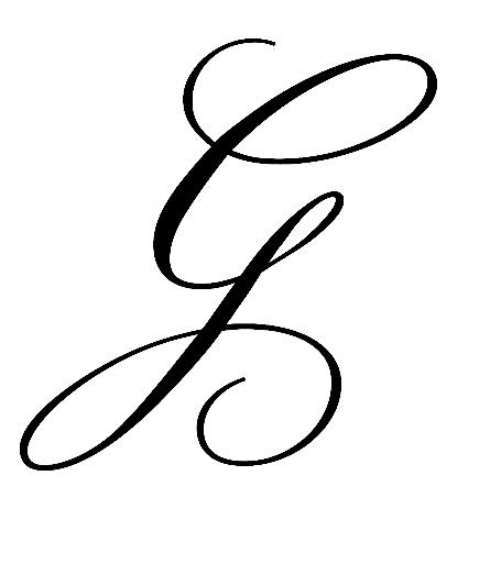 Ag Tattoo Letter, G Letter Calligraphy, Capital G In Cursive, G In Different Fonts, G Calligraphy Letter, Cursive Ampersand, Letter G Tattoo Ideas, Cursive G Tattoo, G Tattoo Letter Design