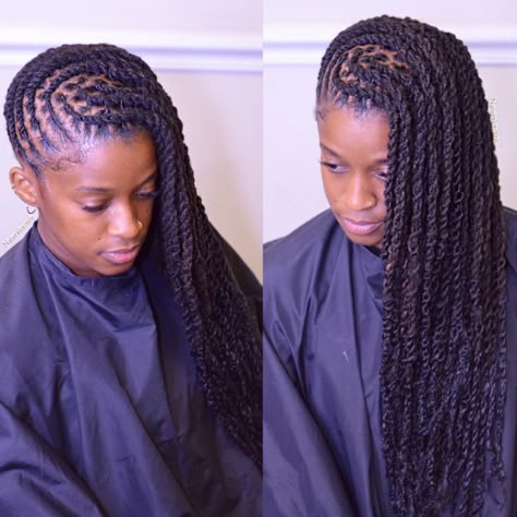 Lemonade Loc Styles, Braided Locs Women, Loc Extension Hairstyles, Side Loc Styles, Baddie Maintenance, Braids Over Locs, Braided Locs, Colorful Locs, Dreadlock Journey