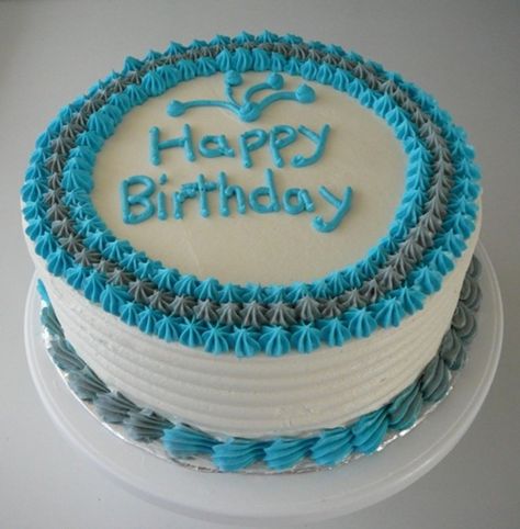 Simple Male Birthday Cake on Cake Central Cake Designs For Boy, Cake Design For Men, Buttercream Birthday Cake, Blue Birthday Cakes, New Birthday Cake, Mini Torte, Birthday Cake With Photo, Birthday Cake Pictures, Birthday Cake For Him