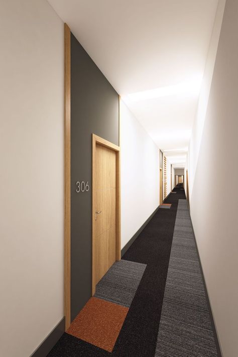 Apartment corridor Apartment Corridor Design, Apartment Entrance Design, Apartment Building Hallway, Apartment Corridor, Hallway Interior, Contemporary Hallway, Apartment Entrance, Hotel Corridor, Hotel Hallway