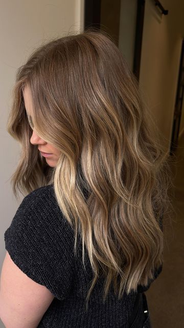 Balliage Hair Miel, Light Brown Hair Face Framing Highlights, Light Brown Hair With Face Framing, Fall Bronde Balayage Straight Hair, Subtle Face Framing Highlights, Brown Balayage With Blonde Highlights, Partial Blonde Balayage, Dimensional Light Brown Hair, Lived In Bronde Haircolor