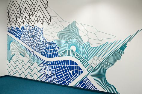 Masking Tape Art, Tape Wall Art, Tape Art, Cologne Germany, Art Business, Wall Graphics, Art Plastique, Community Art, Of Wallpaper