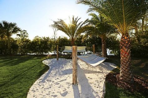 Beach Area In Backyard, Sand Area In Backyard, Sand In Backyard Ideas, Private Beach Ideas, Homemade Beach In Backyard, Above Ground Pool Area Ideas, Sand Backyard Ideas, Backyard Tanning Area, Backyard Sandpit