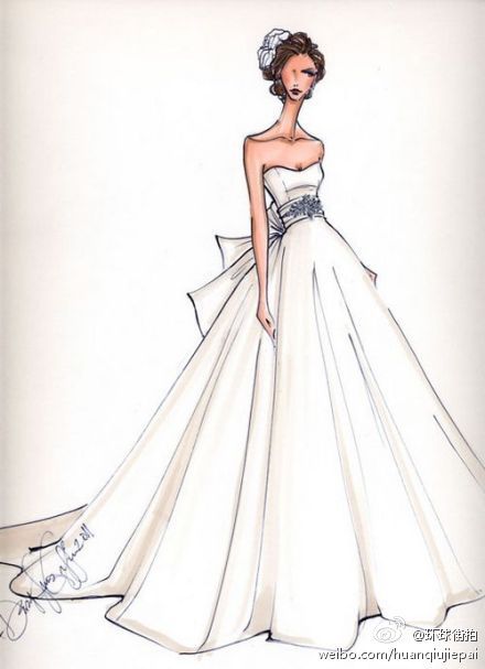 sunsdress.com  #sunsdress newcelebritydresses.com  #newcelebritydresses Bridal Illustration, Wedding Dress Sketches, Chapel Train Wedding Dress, Dress Illustration, Sketches Dresses, Fashion Sketchbook, Dress Sketches, Dress Drawing, Custom Bridal