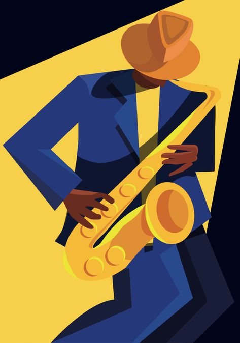 Jazz Illustations on Behance Jazz Music Art, Jazz Painting, Arte Jazz, Casual Fashion Style, Shop Branding, Jazz Poster, Jazz Art, Music Illustration, 1920s Style