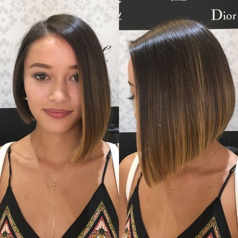 Aline Bob 2023, Straight Short Bob Hairstyles, Brunette Asymmetrical Bob, Asymmetrical Angled Bob, Side Part Angled Bob, Bob Haircut Asymmetrical, Asimetric Bob Haircut, Asymmetrical Bob Medium, Mix Hairstyles