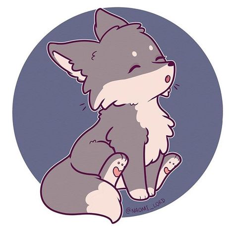 Adorable Wolf Drawing Naomi Lord, Acrylic Charms, Fox, Charms, Blue, White, Instagram, Kawaii