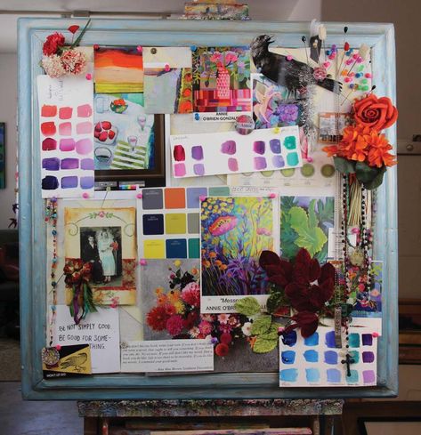 Artist Inspiration Board, Vision Board For Artists, Artist Vision Board, Mood Board Painting, Artist Moodboard, Art Igcse, Rainy Day Drawing, Artist Block, Artistic Room