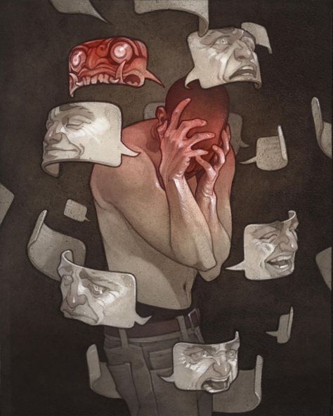 Embark the evocative world of mental health illustrations with us, where art meets empathy. Dive into visuals that speak emotions and foster understanding! Wylie Beckert, Dark Art Drawings, Ap Art, Creepy Art, Fantasy Artist, A Drawing, Surreal Art, Dark Art, Aesthetic Art