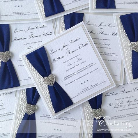 Pinterest Wedding Invitations, Homemade Invitations, Homemade Wedding Invitations, Wedding Invitation Images, Wedding Invitation Ideas, Making Wedding Invitations, Blue And White Wedding, Homemade Wedding, Handmade Invitations