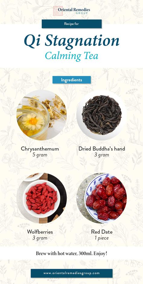 Qi Stagnation Calming Tea - Oriental Remedies Group Chinese Herbal Medicine Remedies, Tcm Recipes, Traditional Chinese Medicine Recipes, Mind Recipes, Qi Stagnation, Yoga Cafe, Ancient Herbs, Chinese Herbal Tea, Asian Medicine