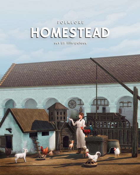 Sims 4 History Challenge, Historic Sims 4 Cc, Ultimate Decades Challenge Sims 4, Sims 4 Ultimate Decades Challenge, Sims 4 Architecture Cc, Medieval Homestead, Sims 4 Homestead, Sims 4 Medieval Cc Clothes, Sims 4 Medevil Cc