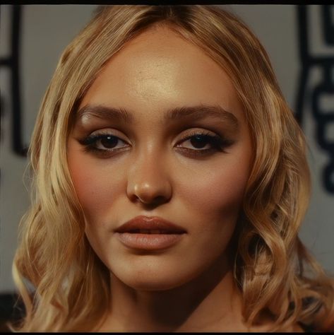 Lily Rose The Idol, Identity Art Gcse, Lily Rose Depp The Idol, Lily Rose Depp Aesthetic, Sims Face, My Villain Era, Messy Makeup, Cheek Implants, Film Makeup