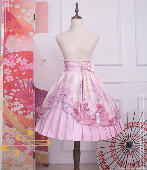 Chotronette Dresses, Sakura Skirt, Devil Inspired, Sakura Dress, Style Skirt, Lolita Dress, Lolita Fashion, Modern Fashion, Aesthetic Outfits