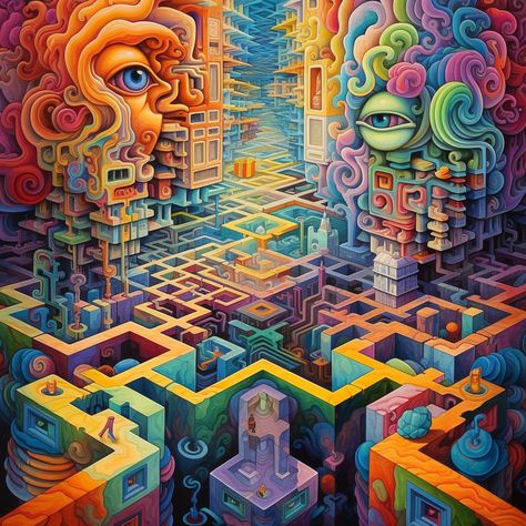 Dmt Art, Optical Illusion Drawing, Acid Art, Trippy Visuals, Psychadelic Art, Spiritual Artwork, Everyday Art, Graffiti Painting, Art Gallery Wallpaper