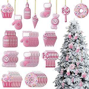 #pinkchristmasdecor #christmastreeornaments #christmasdecor #holidaydecor #candythemeornaments #pinkholidaydecor #trendychristmasdecor #trendychristmasornaments #fyp Candy Cane Lollipops, Lollipop Decorations, Pastel Christmas Decor, Xmas Candy, Pretty Christmas Trees, Candy Ornaments, Diy Crafts For Girls, Pink Ornament, Pink Christmas Decorations